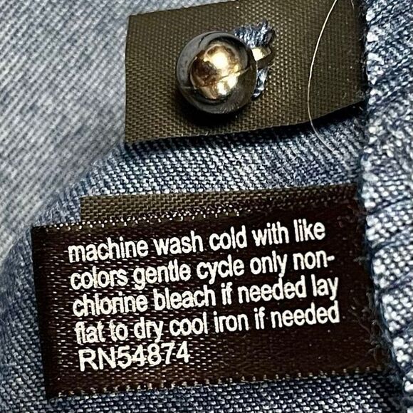 The Limited Denim Babydoll Peasant Blouse Medium - Picture 10 of 11